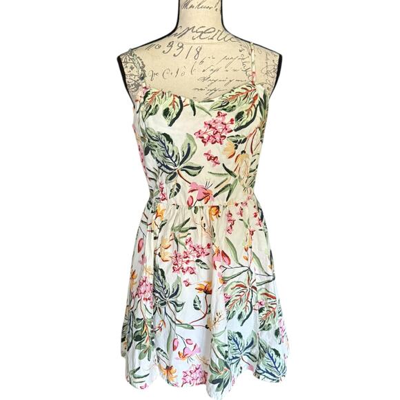 H&M Spaghetti Strap Floral Cotton Sundress Size Medium EUC - Picture 1 of 5